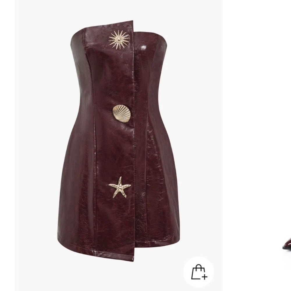 Beautiful leather red dress